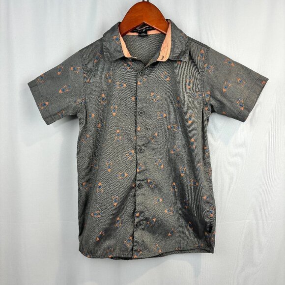 Beverly Hills Polo Club Kids Rocket Ship Button Up Shirt - Picture 1 of 9